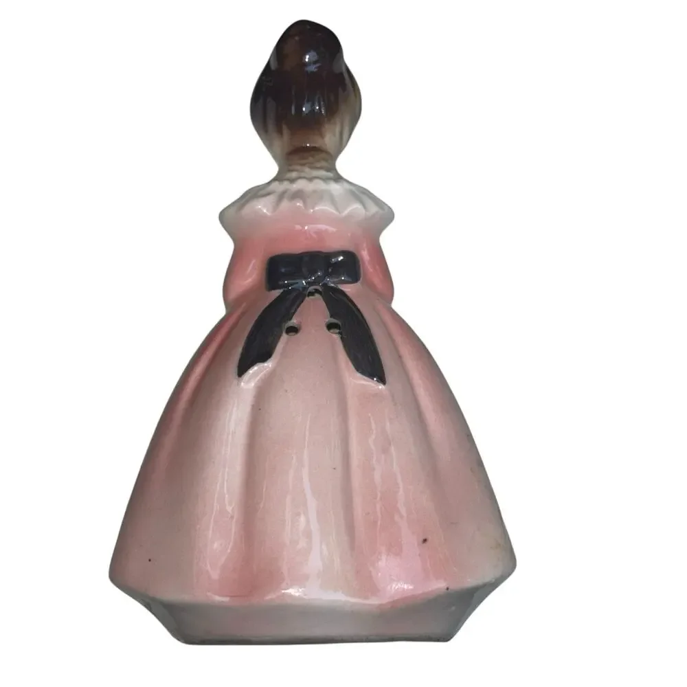 Vintage Enesco Kitchen Prayer Lady Pink 1950s Pepper Kitschy Decor Cottage Fairy